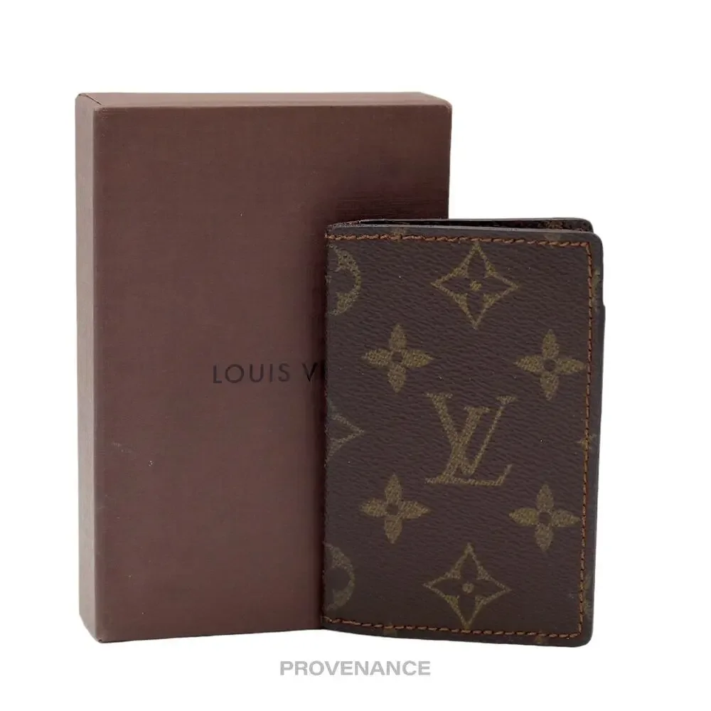 🔴 Louis Vuitton Pocket Organizer Card Wallet - Monogram Small 